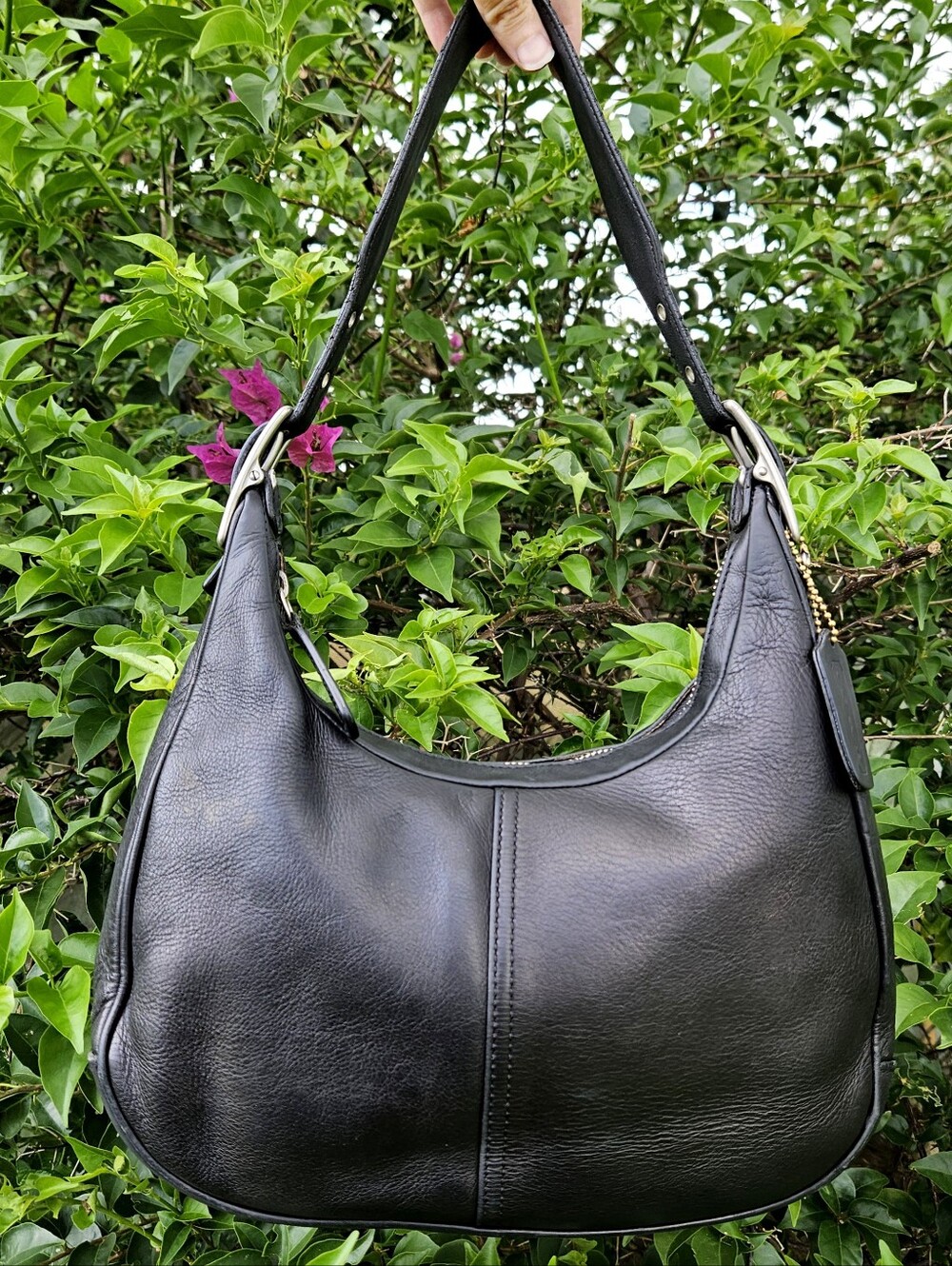 Vintage Coach Zoe Hobo 9342 Black Leather Shoulder Bag Y2K 2002
